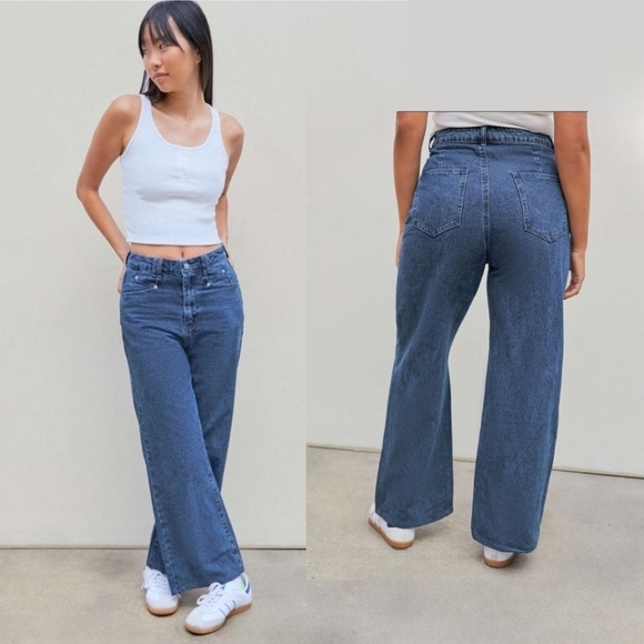 Cider Denim High Waist Wide Leg Jeans Size Small - Picture 1 of 16